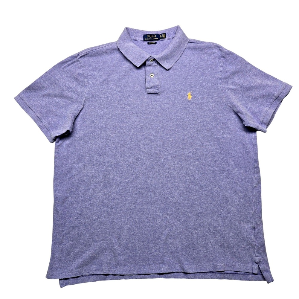 Polo Ralph Lauren Polo Shirt Mens Extra Large Purple Classic Fit Short‎ Sleeve